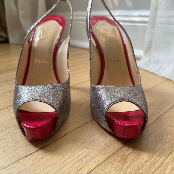 CHRISTIAN LOUBOUTIN N* Prive 120 Glitter Pumps - Picture 3 of 12